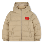 Piumino con cappuccio, BEIGE, hi-res