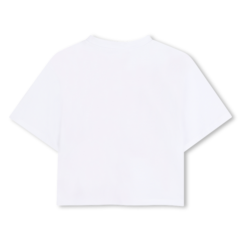 T-SHIRT A MANICHE CORTE DKNY 
                        BAMBINA