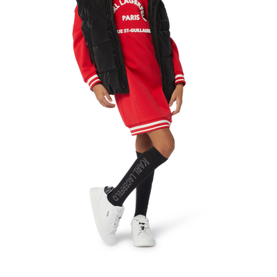 Sneakers di pelle con lacci KARL LAGERFELD KIDS RAGAZZO