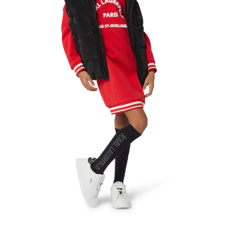 Sneakers di pelle con lacci KARL LAGERFELD KIDS 
                        RAGAZZO