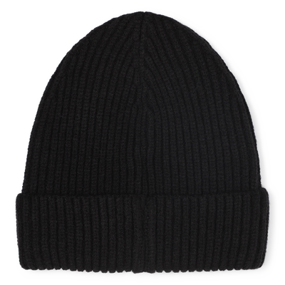 Cappello lavorato a maglia con distintivo BOSS RAGAZZO