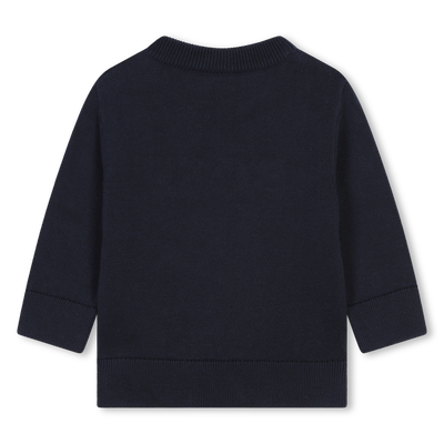 Pullover in cotone con logo BOSS RAGAZZO