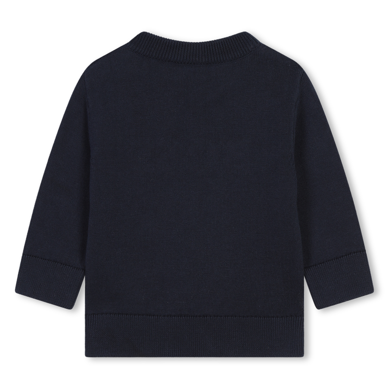 Pullover in cotone con logo BOSS 
                        RAGAZZO