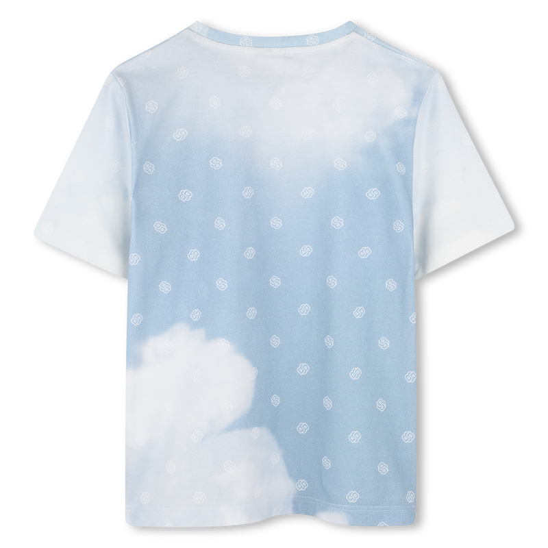 T-shirt di cotone con stampa BOSS 
                        RAGAZZO