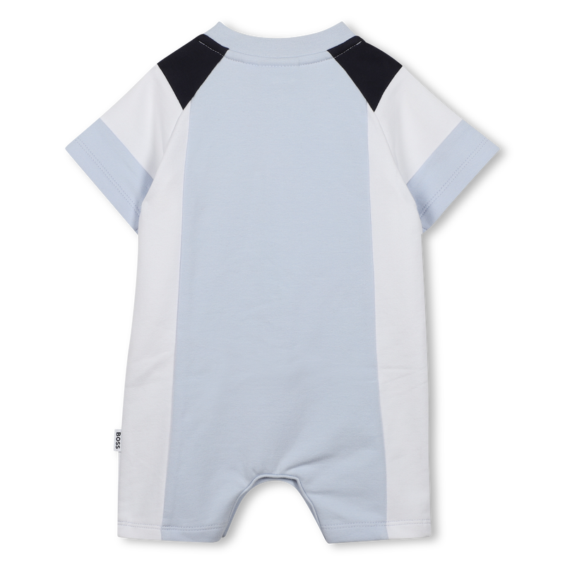 Tuta corta tricolore BOSS 
                        RAGAZZO