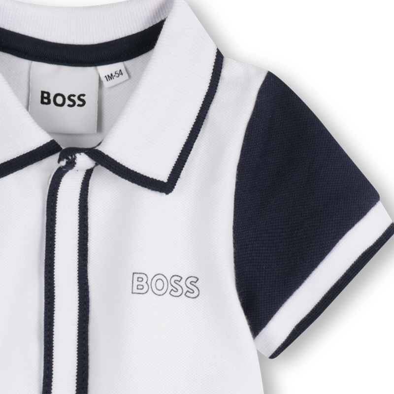 Tutina corta color-block BOSS 
                        RAGAZZO