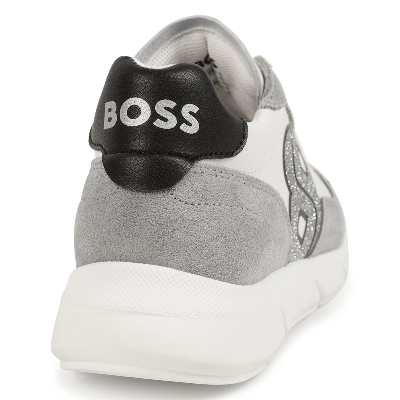 Sneakers stringate in pelle BOSS 
                        BAMBINA
