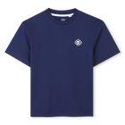 T-shirt ampia con stampa, BLU MEDIEVALE, hi-res