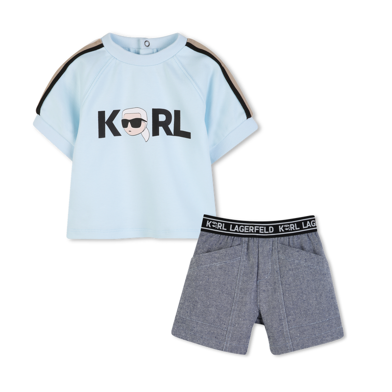 SET T-SHIRT E PANTALONCINI KARL LAGERFELD KIDS 
                        RAGAZZO