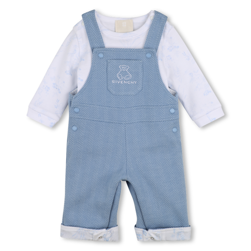 Completo salopette e t-shirt GIVENCHY 
                        BAMBINO