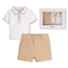 Completo pantaloncini e polo BOSS 
                    RAGAZZO