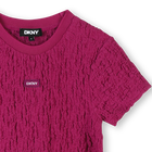 Vestito goffrato maniche corte DKNY 
                    BAMBINA