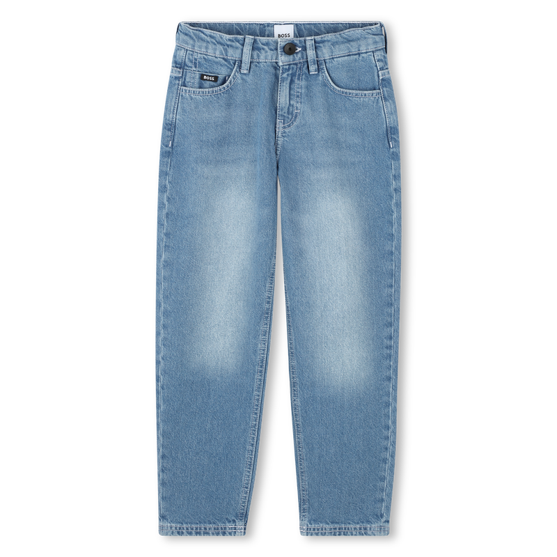 Jeans ampi 5 tasche in cotone BOSS 
                        RAGAZZO