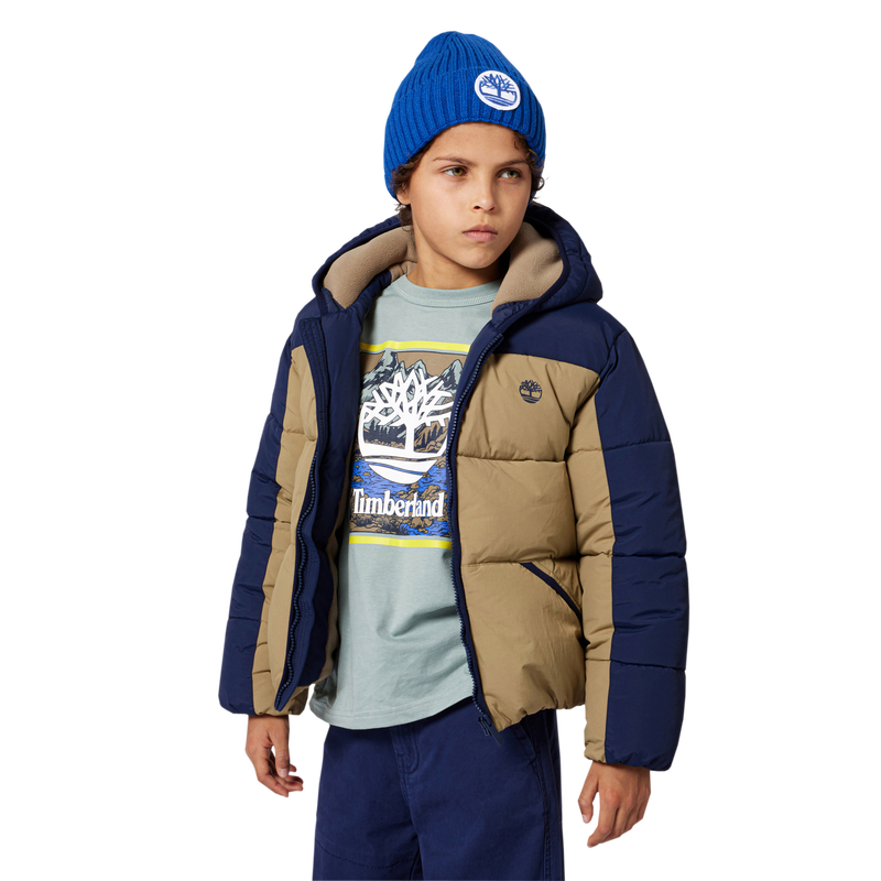 Piumino con cappuccio idrorepellente TIMBERLAND 
                        RAGAZZO