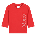 T-shirt cotone logo verticale BOSS 
                    RAGAZZO