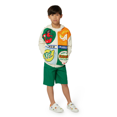 Bermuda cargo in cotone KENZO KIDS RAGAZZO