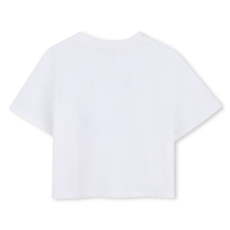 T-SHIRT A MANICHE CORTE DKNY 
                        BAMBINA