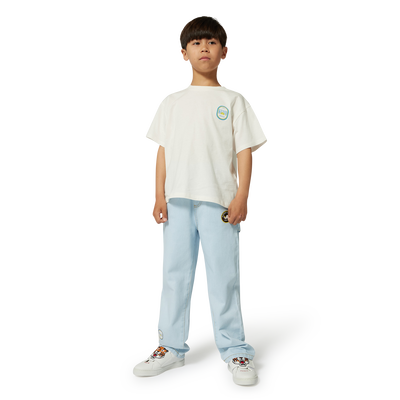 Jeans con stampe logo KENZO KIDS RAGAZZO