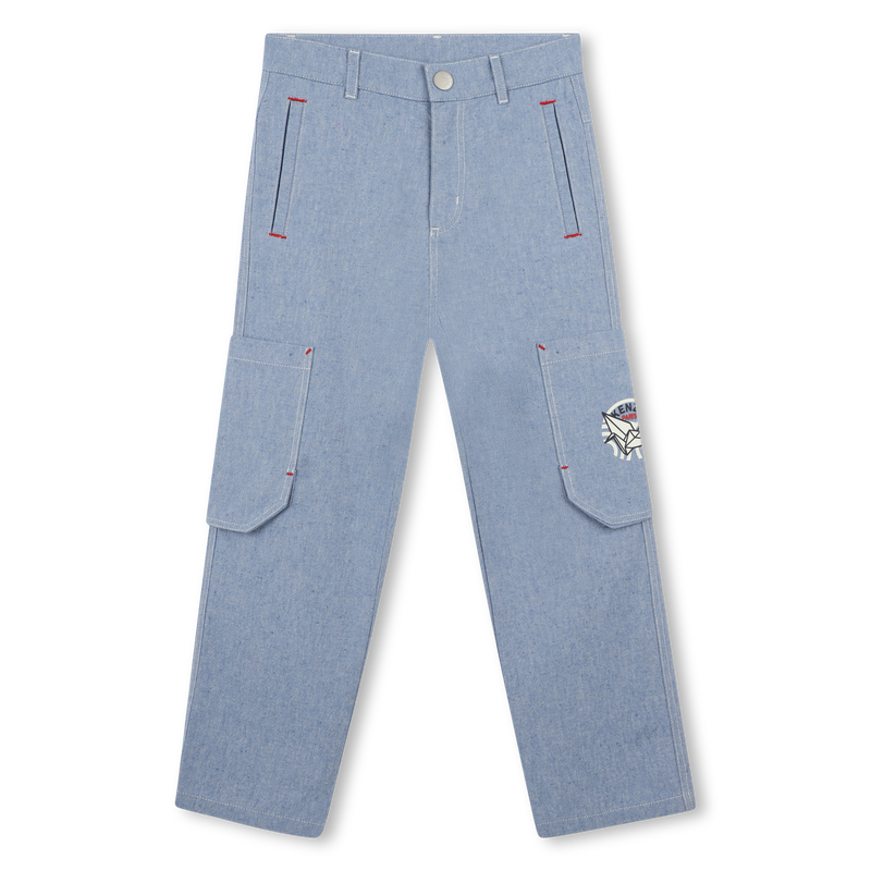 Pantaloni in cotone con tasche KENZO KIDS 
                        RAGAZZO