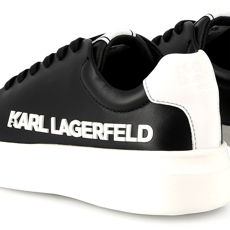 Sneakers in pelle con lacci KARL LAGERFELD KIDS 
                        UNISEX