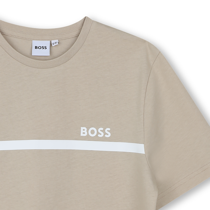 T-SHIRT A MANICHE CORTE BOSS 
                        RAGAZZO