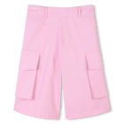 Shorts lunghi in cotone e lino DKNY 
                    BAMBINA