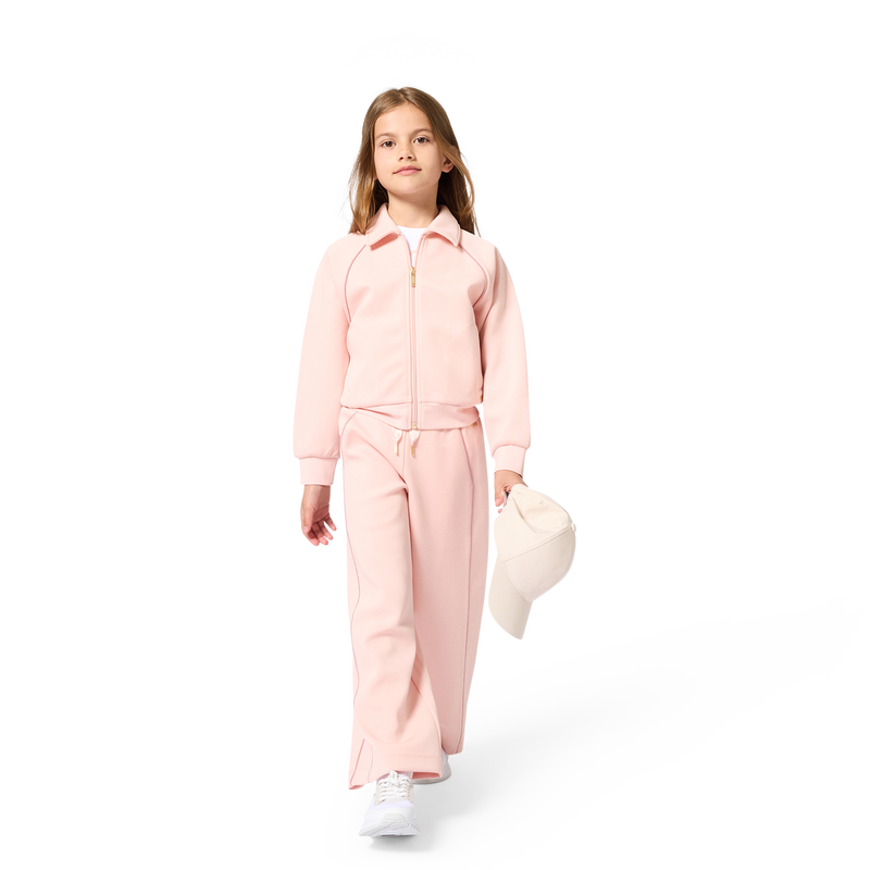 FELPA CON CAPPUCCIO E ZIP BOSS 
                        BAMBINA