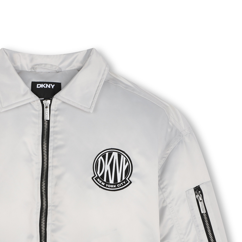 Zip-Up Satin-Finish Jacket DKNY 
                        BAMBINA