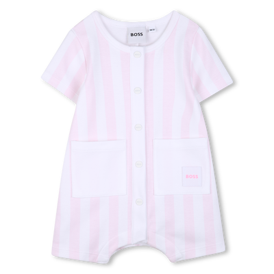 TUTA CORTA A RIGHE BOSS BAMBINA