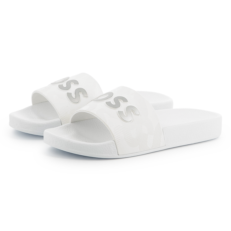 Ciabatte con logo in rilievo BOSS 
                        RAGAZZO