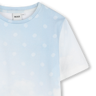 T-shirt di cotone con stampa BOSS 
                    RAGAZZO