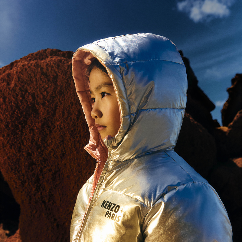 Piumino reversibile in poliestere KENZO KIDS 
                        BAMBINA