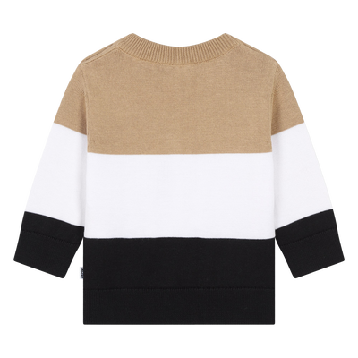 Pullover in cotone a righe BOSS RAGAZZO