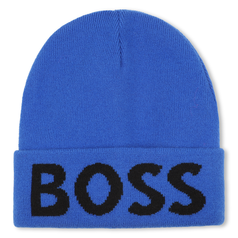 Berretto lavorato a maglia con revers BOSS 
                        RAGAZZO
