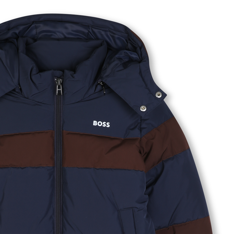 Giacca a vento con cappuccio BOSS 
                        BAMBINO