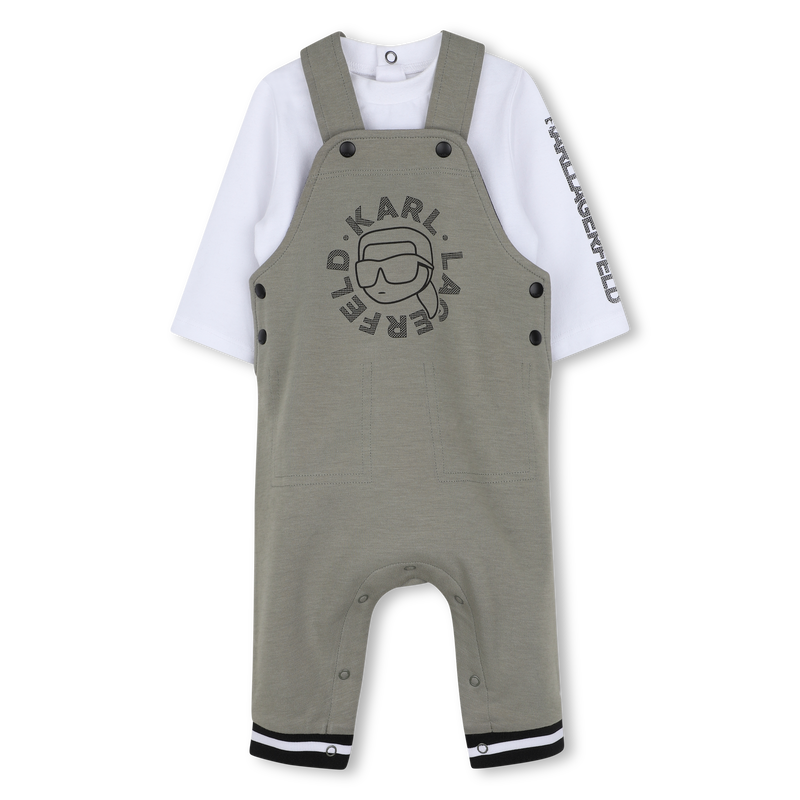 Completo salopette e t-shirt KARL LAGERFELD KIDS 
                        RAGAZZO