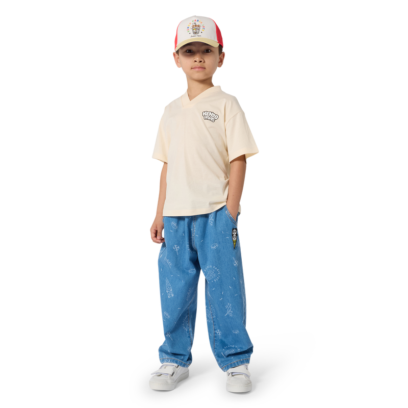 T-SHIRT A MANICHE CORTE KENZO KIDS 
                        RAGAZZO