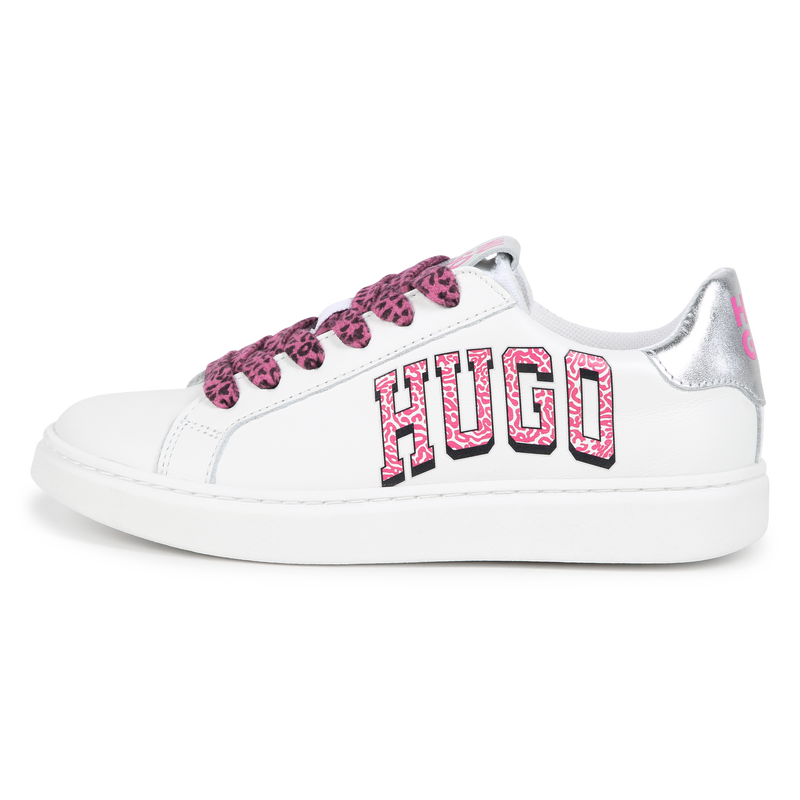 Sneakers stringate con stampe HUGO 
                        BAMBINA