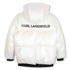 Giacca a vento con cappuccio KARL LAGERFELD KIDS 
                    BAMBINA