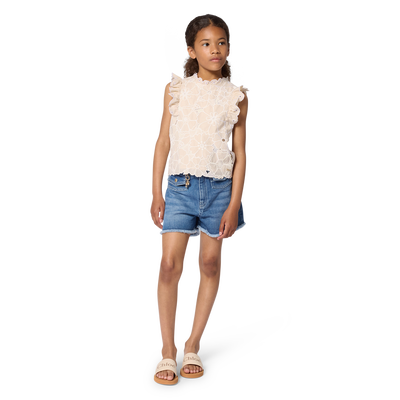 T-SHIRT CON RICAMO FLOREALE CHLOE BAMBINA