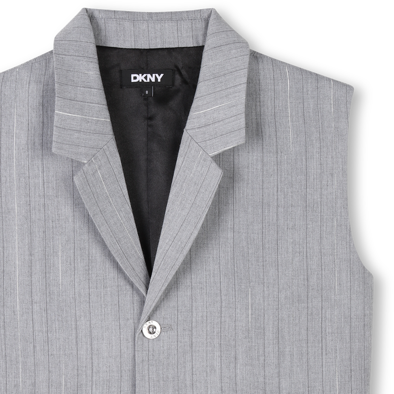 Giacca senza maniche a righe DKNY 
                        BAMBINA