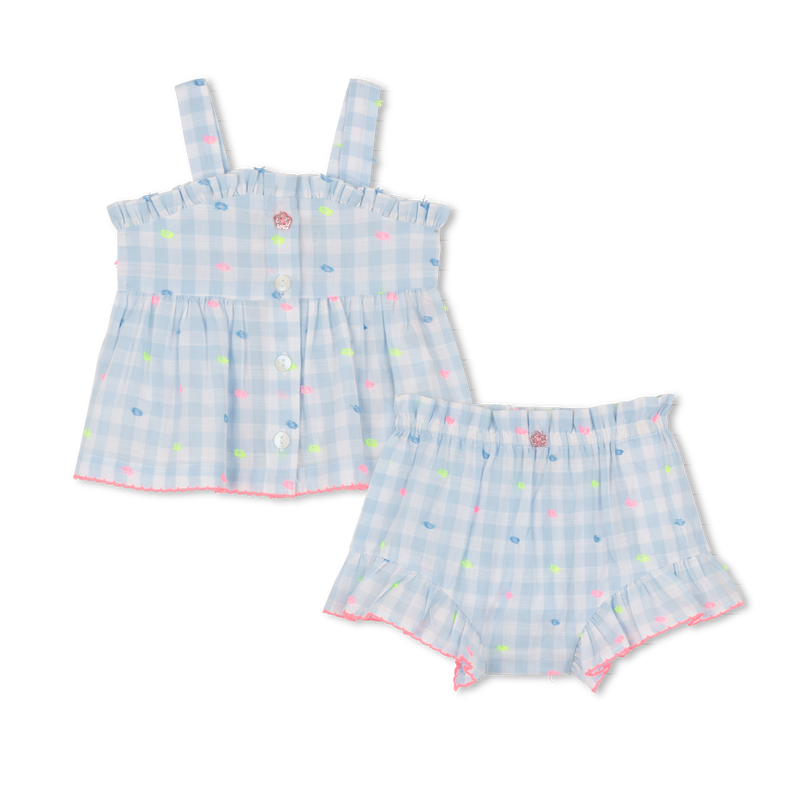 SET TOP CON CINTURINO + PANTALONCINI BILLIEBLUSH 
                        BAMBINA