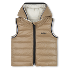 Piumino smanicato reversibile BOSS 
                    RAGAZZO