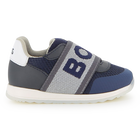 Sneakers con elastico logato, MARINE, hi-res