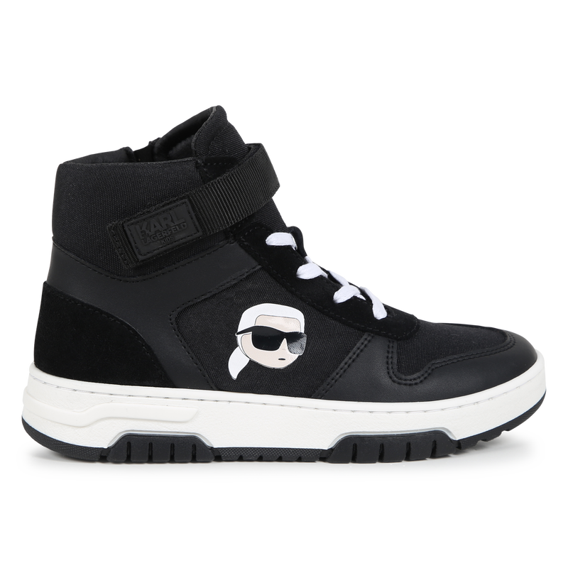 High-Top Leather Sneakers KARL LAGERFELD KIDS 
                        RAGAZZO