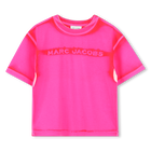 T-shirt in cotone con ricamo, MALABAR FLUORESCENTE, hi-res