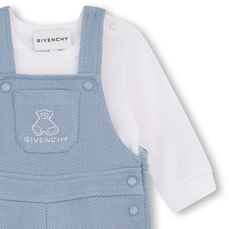 Completo salopette e t-shirt GIVENCHY 
                        BAMBINO