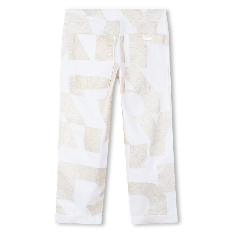 Pantaloni in lino e cotone DKNY 
                        BAMBINA