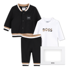 Set pantalone, cardigan e t-shirt BOSS 
                    RAGAZZO