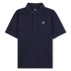 Polo a maniche corte in cotone, MARINE, hi-res